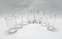 Набор стаканов 7 штук прозрачные простые высокие 